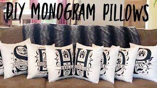 How To Make Personalized Monogram Pillows For Under $10!