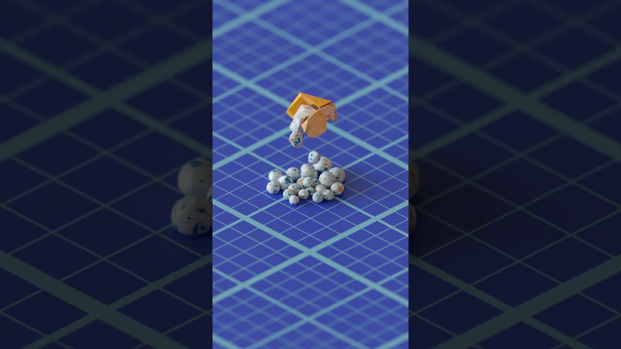 Procedural setup / shape to spheres #houdini #blender