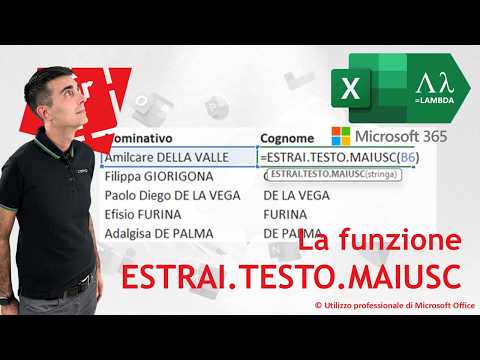 EXCEL 365 – TRUCCHI E SEGRETI: 💡 LAMBDA oltre ogni limite: la funzione ESTRAI.TESTO.MAIUSC