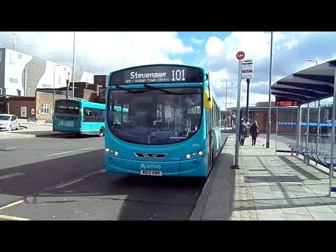 Refurb Wright Pulsar 2 VDL SB200 Arriva Southern Counties 3794 MX12KWR Service 101 Departs at Luton
