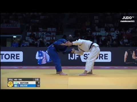 Aman Bakytzhan vs Sherzod Davlatov final  60kg European Cup Warsaw 2025 #judo