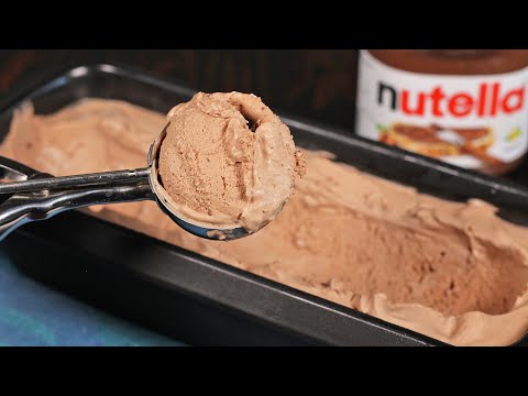 Nutella Ice Cream 3 Ingredients No Machine | How Tasty Channel