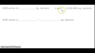 Unit Conversion: Converting Acres to Square Meters