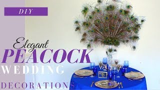 DIY Peacock Centerpiece | DIY Elegant Wedding Reception Decorations