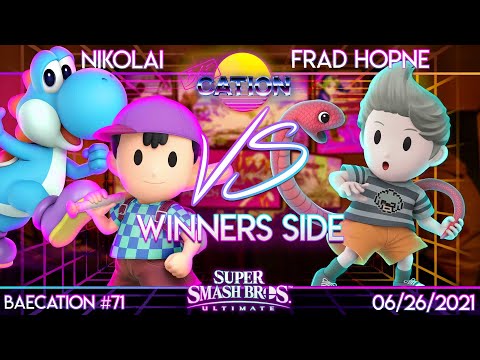 Baecation #71 - Smash Ultimate - NPT | Nikolai (Ness, Yoshi) vs. Frad Hopne (Lucas) - Winners Side