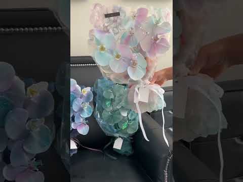 Wavy Organza Floral Bouquet Wrap (50cmx1m)