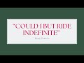 “Could I But Ride Indefinite” By Emily Dickinson