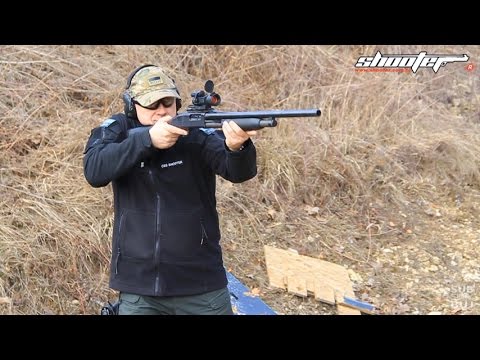 Shotgun Mossberg 500 with collimator in Slow Motion & Timelapse