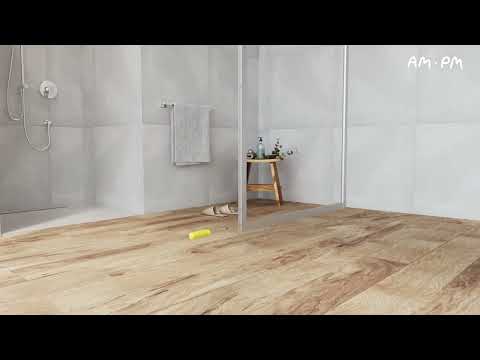 Установка душевой двери в нишу Am.Pm