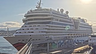 Cruise ship MV AIDAstella arriving to Ajaccio