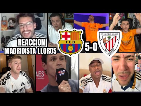 "BEST REACTIONS AND TEARS FROM MADRID FANS after FC BARCELONA 5-0 ATHLETIC CLUB | UNMISSABLE!"