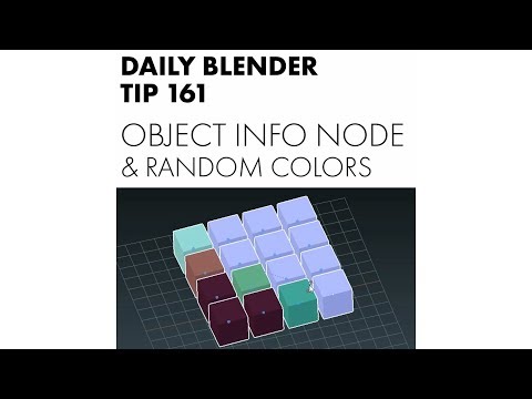 Daily Blender Tip 161 - Random colors with the Object Info node