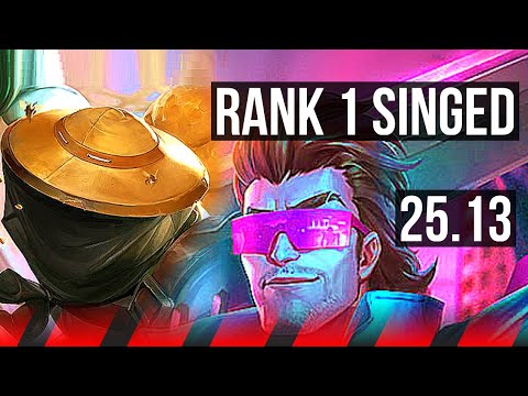 SINGED vs GAREN (TOP) | Rank 1 Singed, 900+ games, 3/3/12 | BR Challenger | 25.13