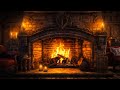 Cozy Fireplace Ambiance🔥Burning Fireplace & Crackling Fire Sounds for Stress Relief