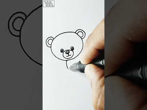 Very Easy! Bear 🧸 Drawing Shorts || How To Draw a Bear || #simple #drawing #shorts #video