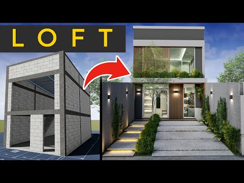 🏡 DESIGN of a MODERN LOFT type house / 5x10 meters LOFT HOUSE PLANS (50m2) 😍😍😍.