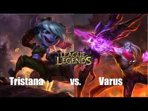 TRISTANA /POPPY VS. VARUS /KAYLE LEAGUE OF LEGENDS FULL GAMEPLAY