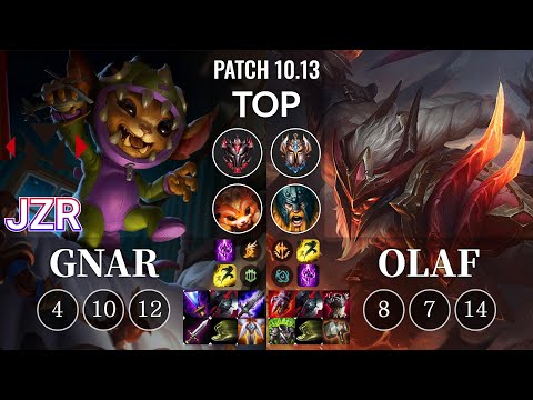 YM Jzr Gnar vs Olaf Top - KR Patch 10.13