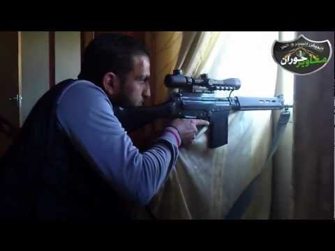 عملية قنص قوات النظام في الكتيبة 49 دفاع جوي الواقعة بين بلدتي علما وخربة غزالة في ريف درعا