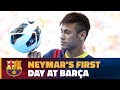 This was Neymar's first day at Camp Nou 2013