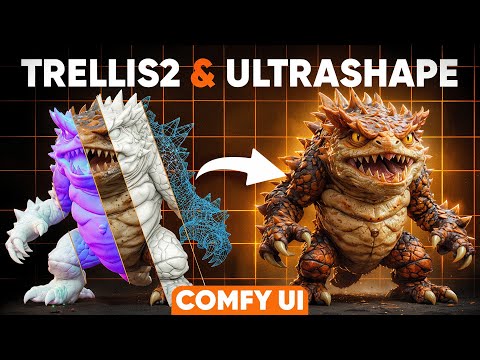 ComfyUI Trellis2+UltraShape : Best 3D AI Open-Source Generators!