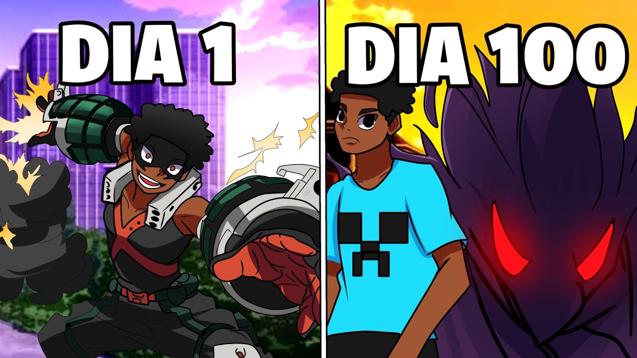 SOBREVIVI 100 DIAS COMO VILÃO NO BOKU NO HERO O FILME