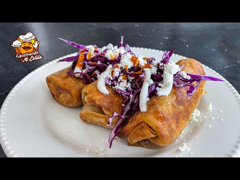 Chimichangas de Carne Deshebrada muy Fácil