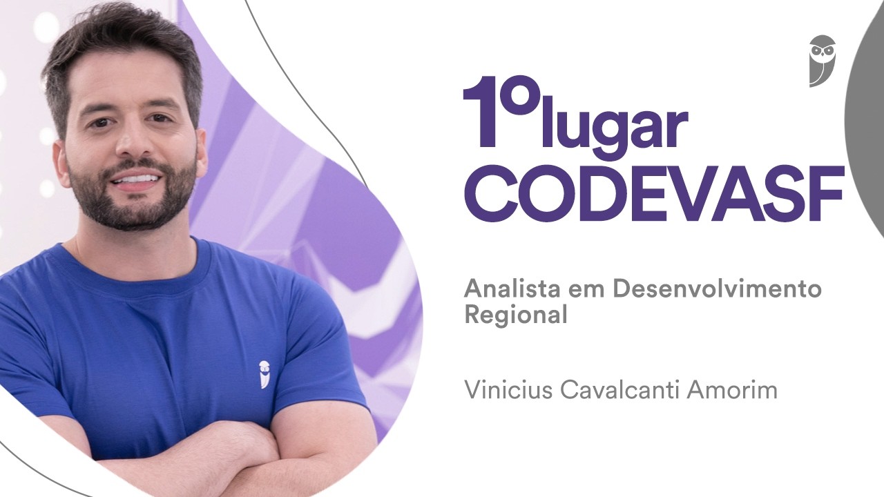 Conheça Vinicius Cavalcanti Amorim, 1º lugar na CODEVASF para Analista em Desenvolvimento Regional