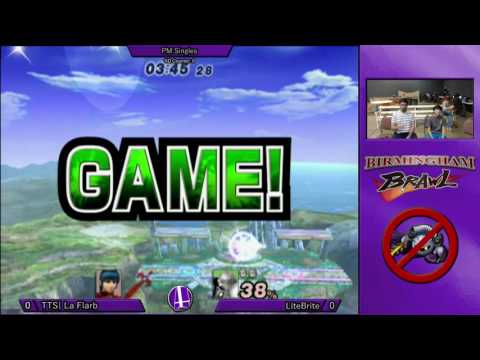 Birmingham Brawl 11 PM Singles - TTS| La Flarb (Marth, Falco) vs. LiteBrite (Samus)