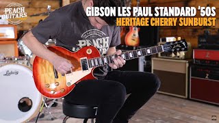 Video thumbnail for No Talking...Just Tones | Gibson Les Paul Standard '50s - Heritage Cherry Sunburst - 229920217 by Peach Guitars