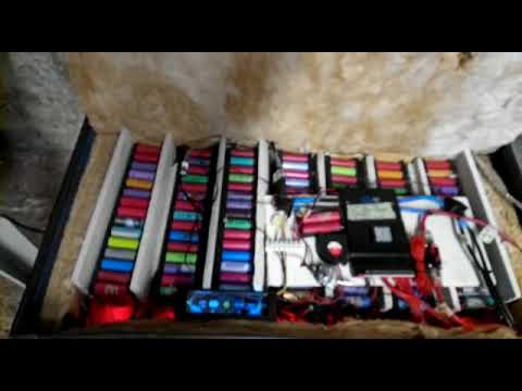 18650 Powerwall DIY Solarakku - 4,3KWh Testakku läuft - 1. Testlauf