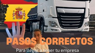 ✅ COMO Formar tu EMPRESA de TRANSPORTE en Espana 🇪🇸