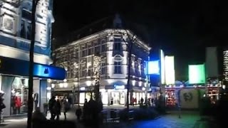 preview picture of video 'Stadt Herne Bahnhofstraße - schön beleuchtete Häuser - Weihnachtsmarkt'