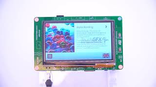Download the video "STM32F746G Discovery board - TouchGFX demo Running using only ONE framebuffer ( only internal RAM)"