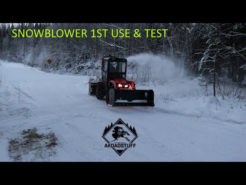 #165 Kubota B2601 " Snow blower 1st Use and Test" Agri Ease model BE-SBS5054G Snow Blower