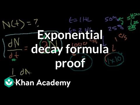 Exponential Decay Formula Proof