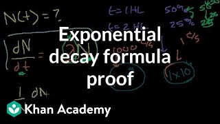 Exponential Decay Formula Proof (can skip, involves Calculus)