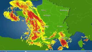New HAARP-like radar anomalies over France 10.24.2011 and thunderstorm alert correlation