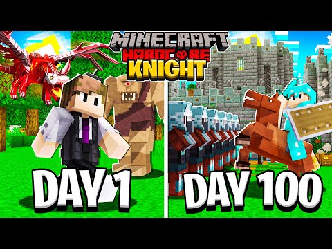 I Survived 100 Days as a Knight in Medieval Minecraft Hardcore…