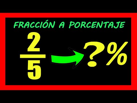 ✅👉 Convertir Fracción a Porcentaje  ✅ Como pasar de fracción a porcentaje
