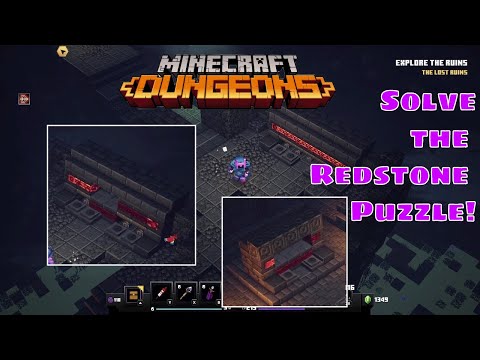 Billy's Game Zone - Minecraft Dungeons Solving the Redstone Puzzle in Soggy Cave