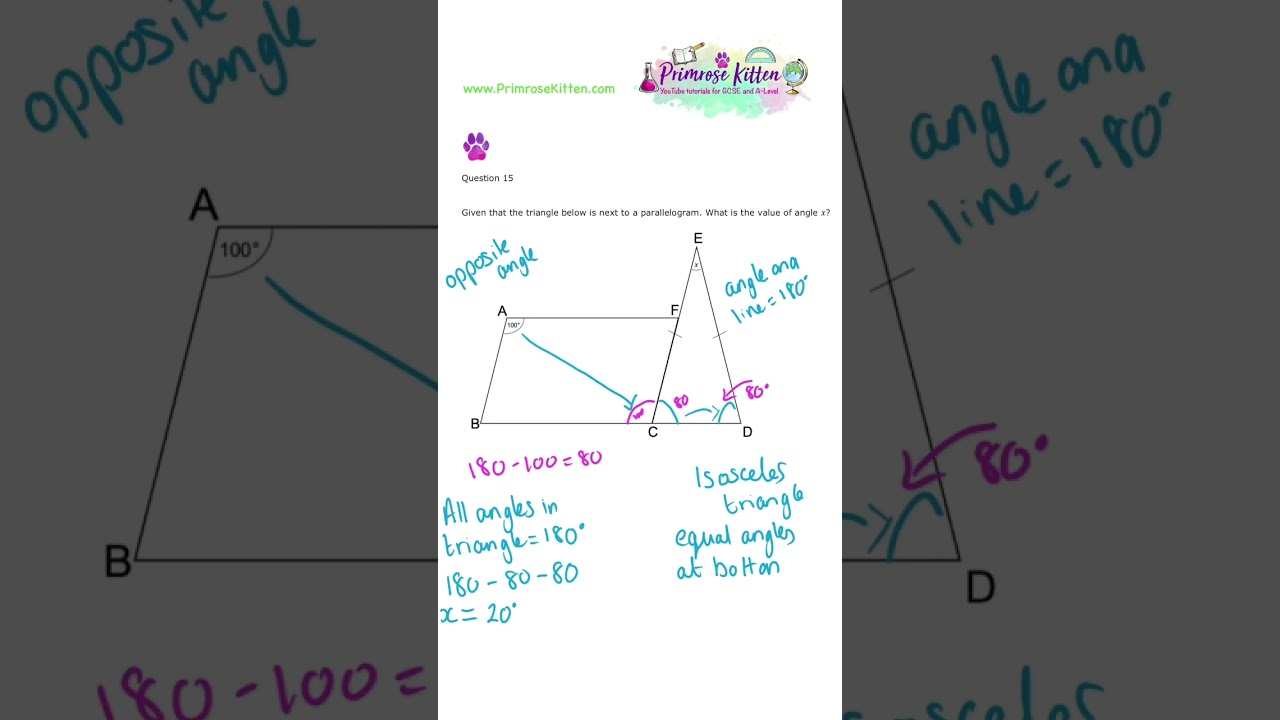 Geometry revision for GCSE maths
