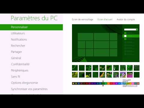 comment modifier ecran accueil windows 8