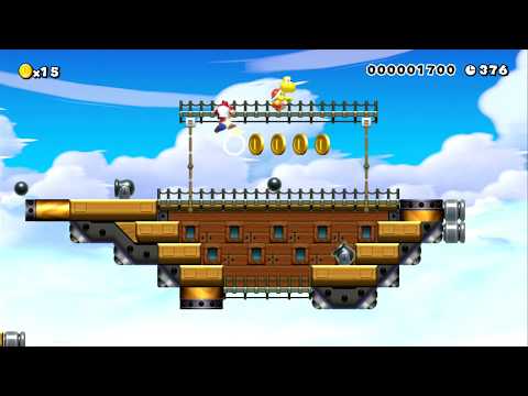 6-4 青空のジュニア飛行船 -Little Airships- by カトゥー - SUPER MARIO MAKER - NO COMMENTARY 1ba