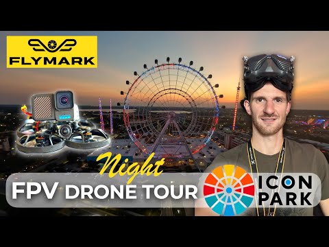 ICON Park FPV Drone Nightime Tour | Orlando, FL 2023