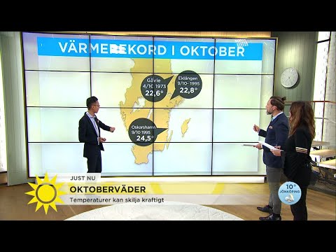 Blir det någon brittsommar? Här är oktobervädret - Nyhetsmorgon (TV4)