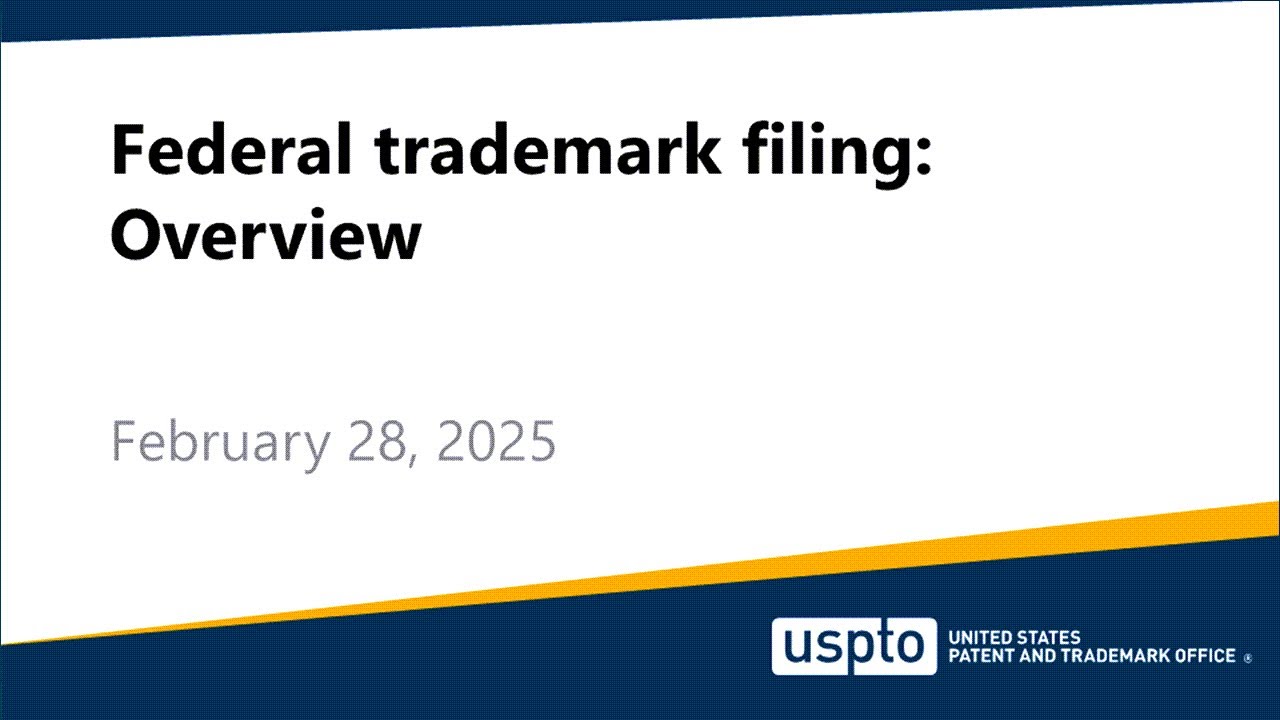 Federal trademark filing: Overview