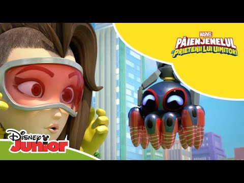 🤖 Găsiți-l pe TWIST-E | Păienjenelul Marvel și prietenii lui uimitori | Disney Junior România
