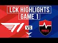T1 vs NS Highlights Game 1 | LCK 2024 Spring | T1 vs Nongshim RedForce
