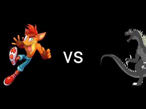 Crash bandicoot vs godzilla!!!!!